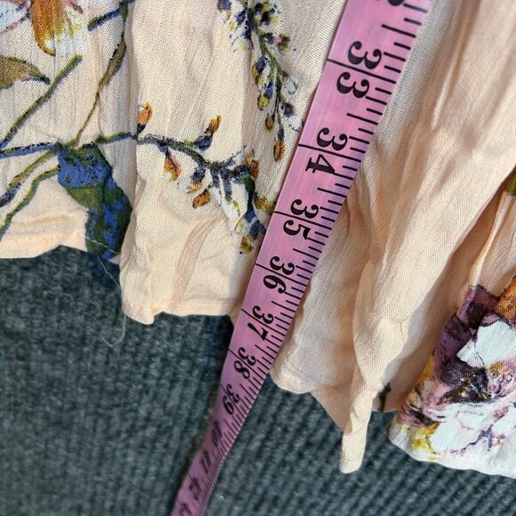 Style Rack Womens Orange Floral Midi Skirt Size Small Rayon Bohemian Cottage - Picture 5 of 8